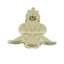 Zinc Alloy Shiny Silver Flower Zipper Puller